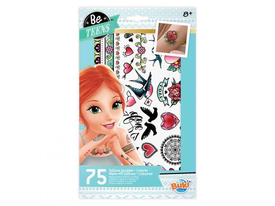 BUKI France TA001 - 75 Assorted Tattoos - TOYBOX Toy Shop