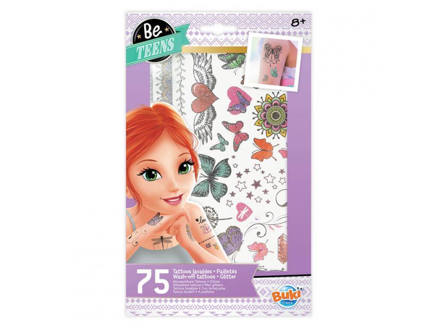 BUKI France TA001 - 75 Assorted Tattoos - TOYBOX Toy Shop