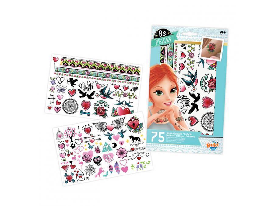 BUKI France TA001 - 75 Assorted Tattoos - TOYBOX Toy Shop