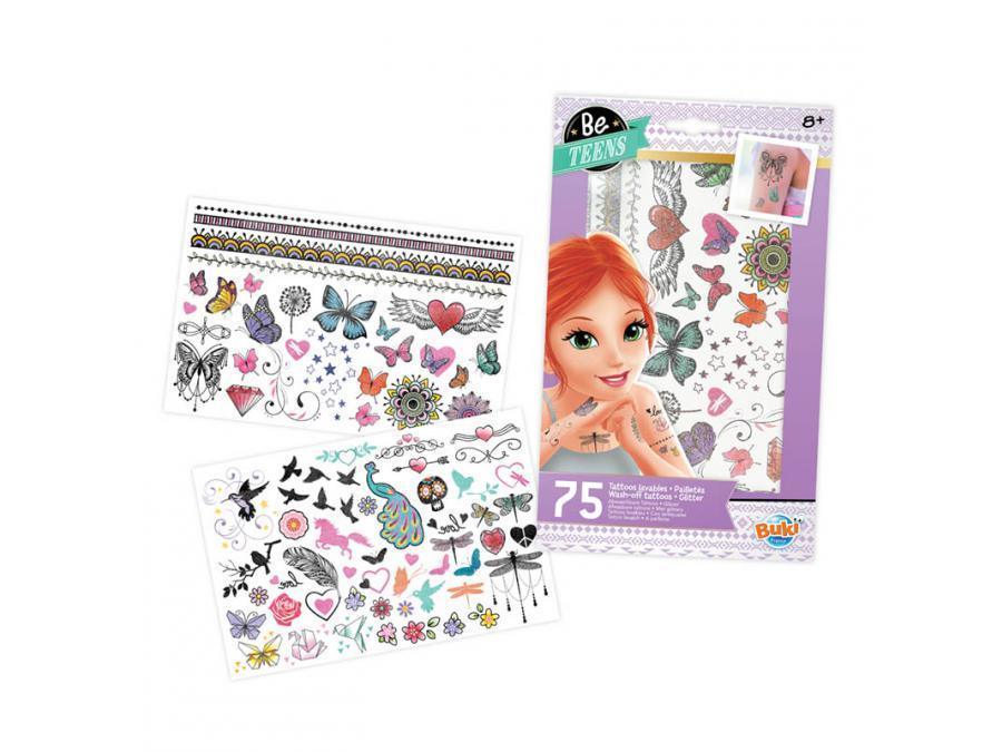 BUKI France TA001 - 75 Assorted Tattoos - TOYBOX Toy Shop