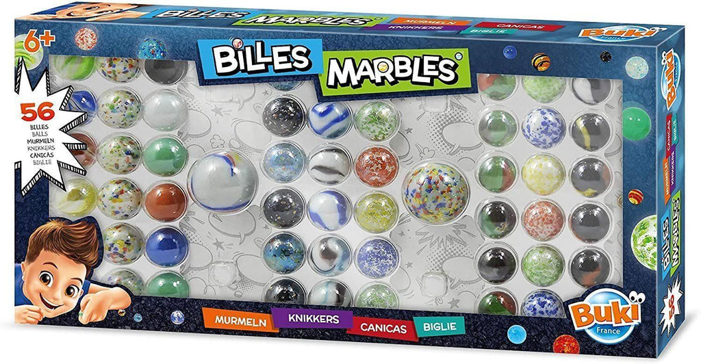 BUKI France - Box of 56 Marbles - TOYBOX Toy Shop