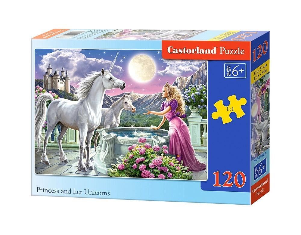 Castorland 120 Piece Jigsaw Puzzle - Princess and her Unicorns - TOYBOX Toy Shop