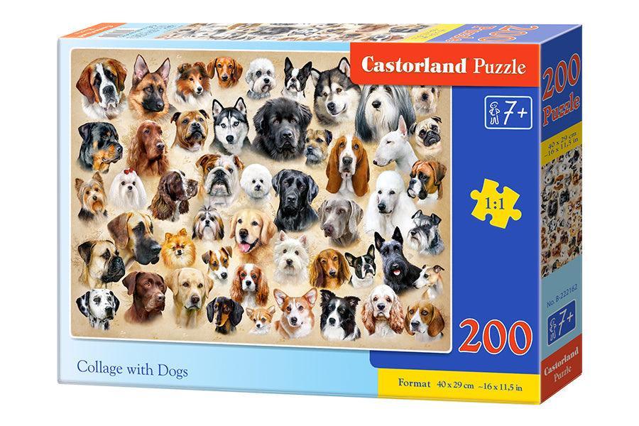 Castorland 200 Piece Jigsaw Puzzle - Collage with Dogs - TOYBOX Toy Shop