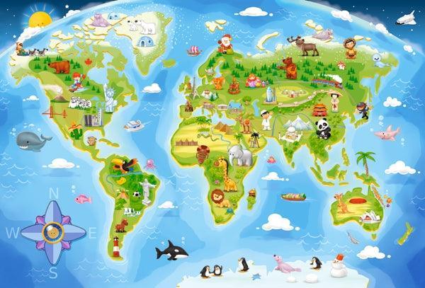 Castorland 40 Piece Jigsaw Puzzle - World Map - TOYBOX Toy Shop