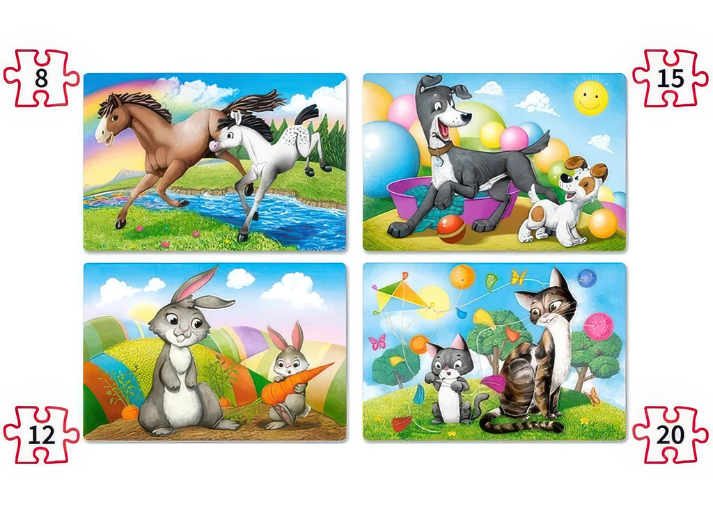 Castorland Puzzle 4 in 1 Mothers and Babies - TOYBOX Toy Shop