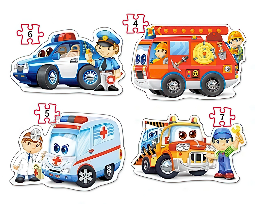 Castorland Puzzle 4 in 1 Rescue Services - TOYBOX Toy Shop