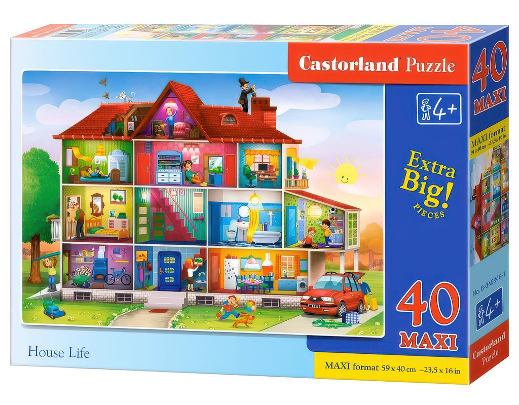 Castorland Puzzle House Life (40 maxi pcs) - TOYBOX Toy Shop