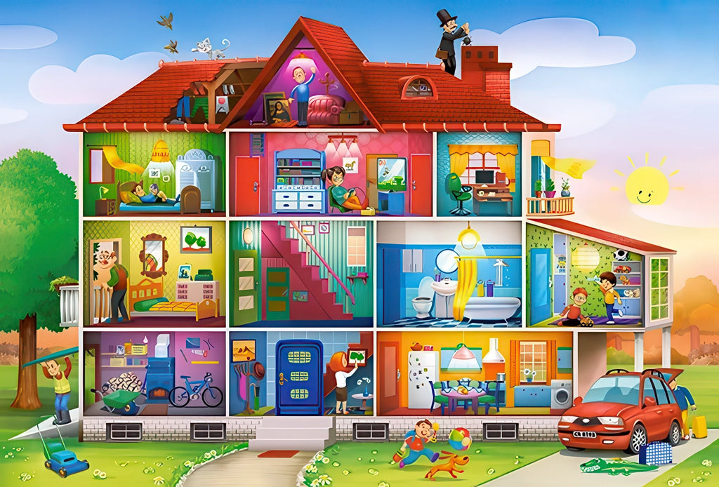 Castorland Puzzle House Life (40 maxi pcs) - TOYBOX Toy Shop