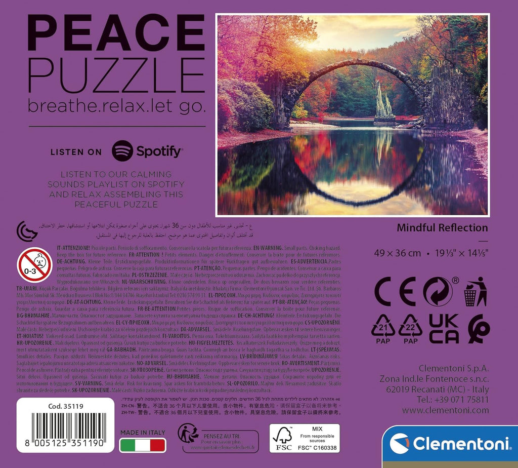 Clementoni Peace Jigsaw Puzzle with 500 Pieces - TOYBOX Toy Shop