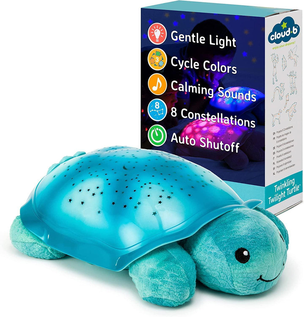 Cloud b Twilight Turtle - Aqua Night Light - TOYBOX Toy Shop