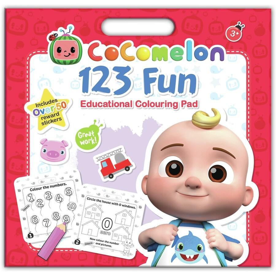 CoComelon 123 Fun Educational Colouring Pad - TOYBOX Toy Shop