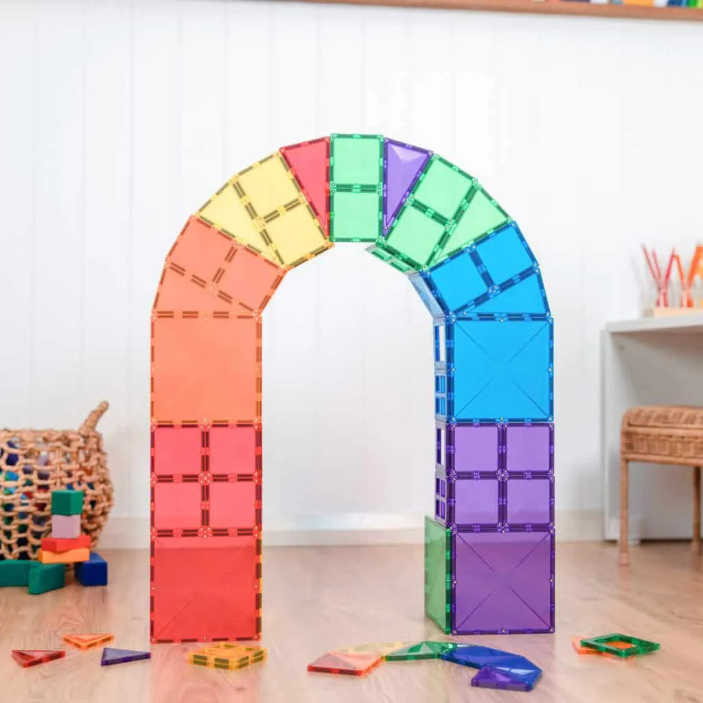 Connetix Magnetic Tiles Rainbow Starter Pack 60 pc - TOYBOX Toy Shop