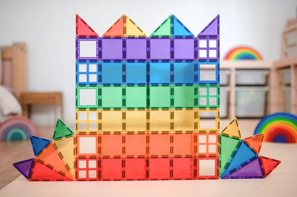 Connetix Magnetic Tiles Rainbow Starter Pack 60 pc - TOYBOX Toy Shop