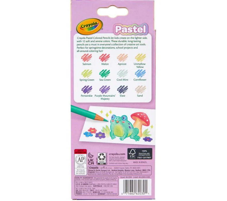 Crayola 12 Pastel Coloured Pencils - TOYBOX Toy Shop