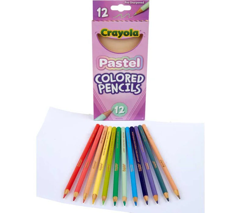 Crayola 12 Pastel Coloured Pencils - TOYBOX Toy Shop