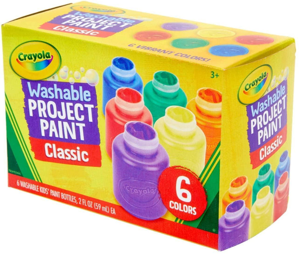 Crayola 54-1204 Washable Kids Paint, Pack of 6 - TOYBOX Toy Shop