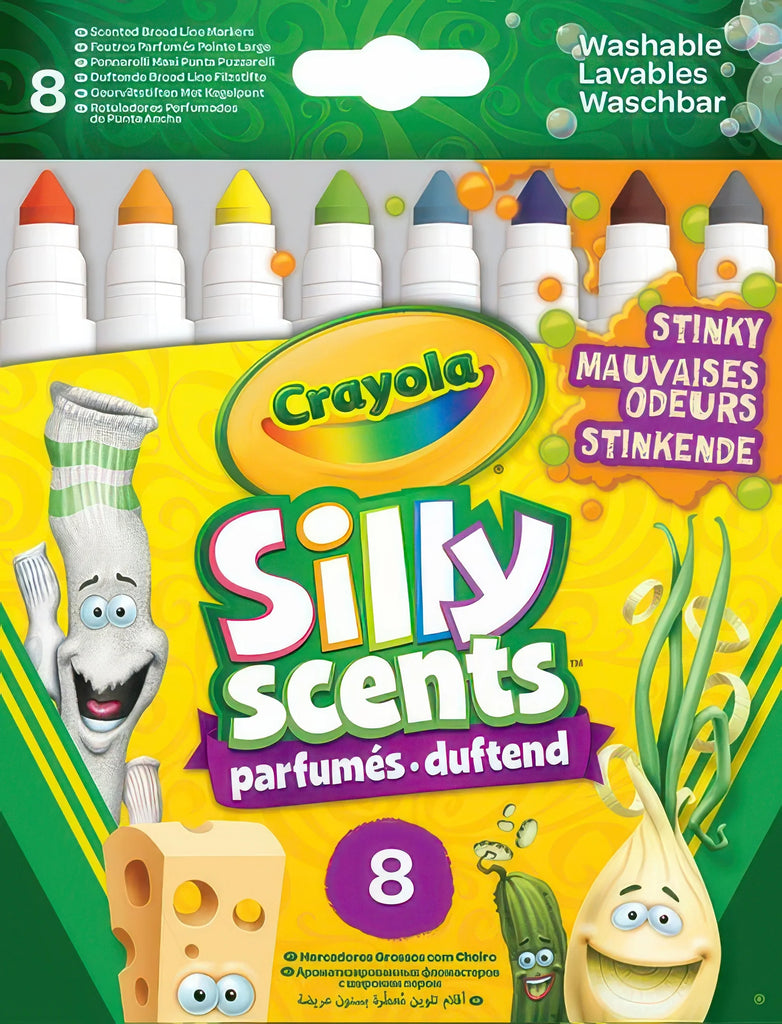 Crayola 8ct Silly Scents Broadline Stinky Markers - TOYBOX Toy Shop