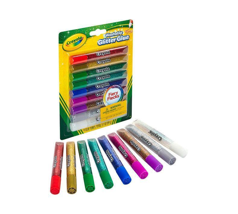 Crayola Bold Washable Glitter Glue 9 piece - TOYBOX Toy Shop