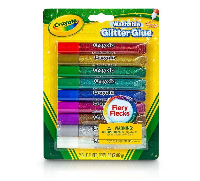 Crayola Bold Washable Glitter Glue 9 piece - TOYBOX Toy Shop