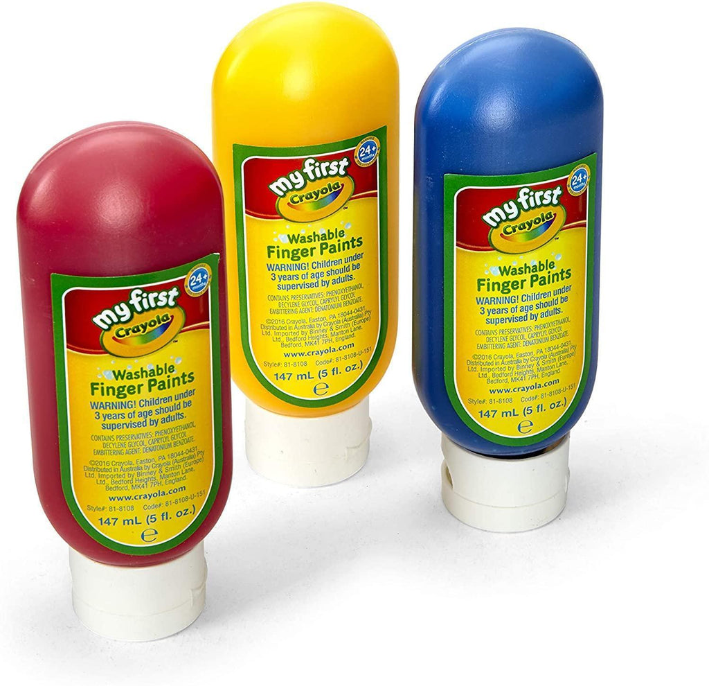 Crayola  Kids Washable Finger Paint, Pack of 3 - TOYBOX Toy Shop