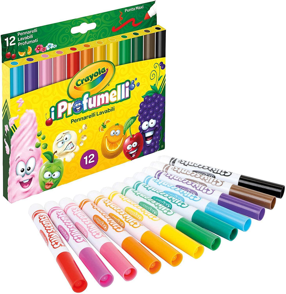 Crayola Silly Scents Broadline Sweet Markers, 12 Colours - TOYBOX Toy Shop