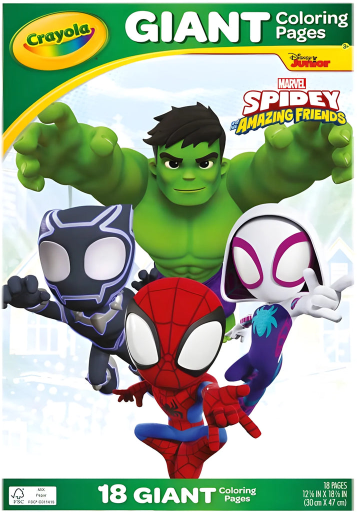 Crayola Spidey and Amazing Friends Giant Colouring Pages - TOYBOX Toy Shop