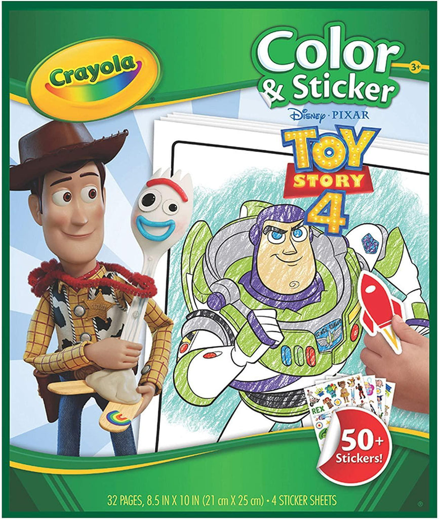 CRAYOLA Toy Story 4 Colour and Sticker Book - TOYBOX Toy Shop