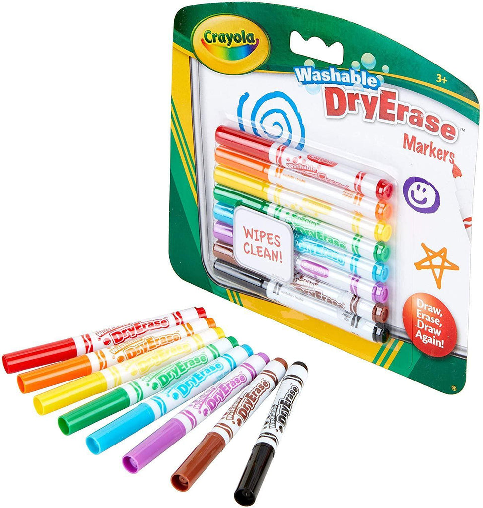 Crayola Washable Dry Erase Markers Pack of 8 - TOYBOX Toy Shop