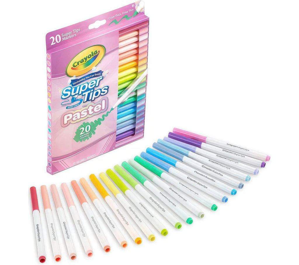 Crayola Washable Super Tips Pastel Markers 20 Count - TOYBOX Toy Shop