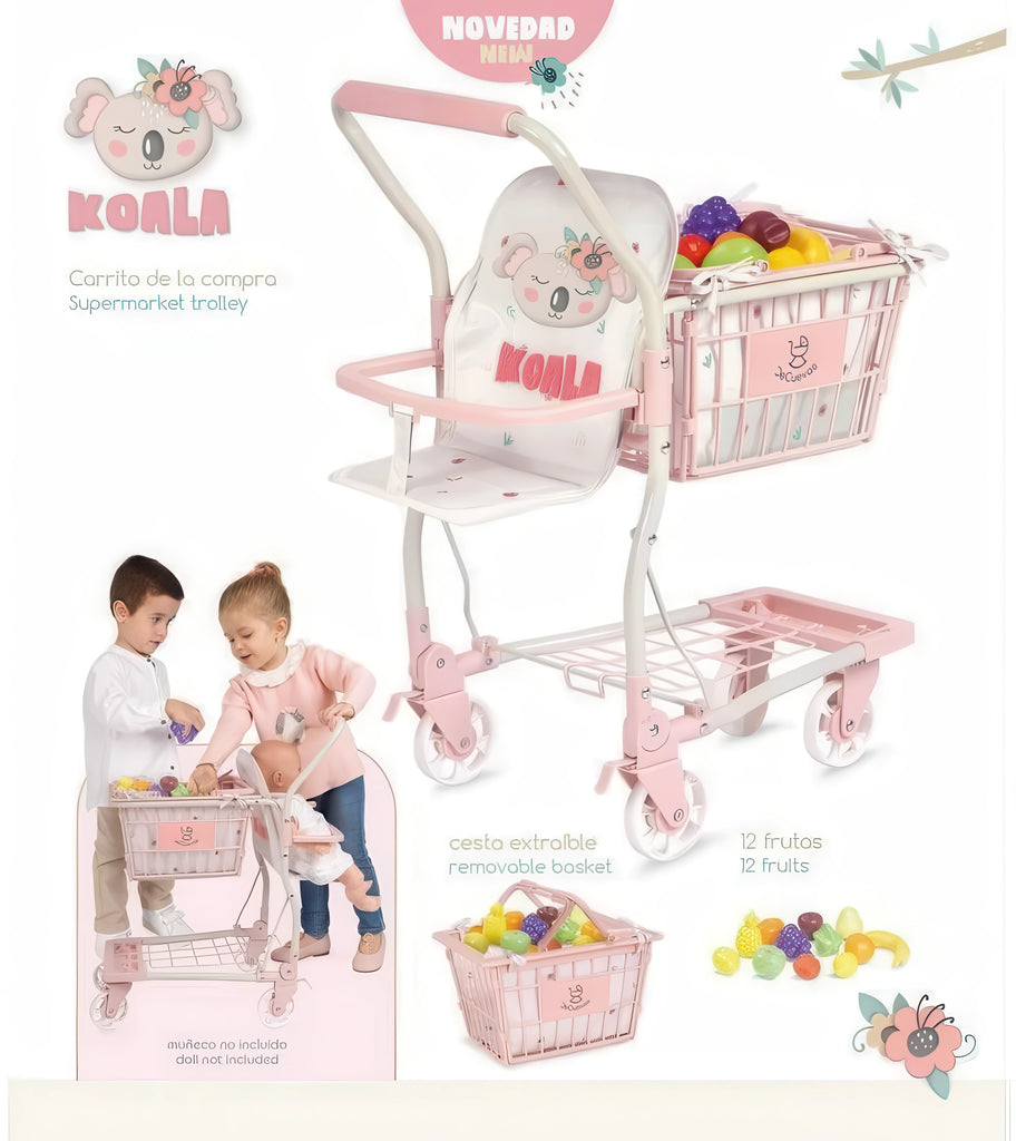 De Cuevas Koala Collection Dolls Shopping Cart - TOYBOX Toy Shop