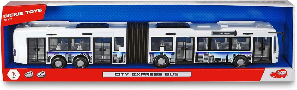 Dickie Toys Express Bendy Bus White - TOYBOX Toy Shop