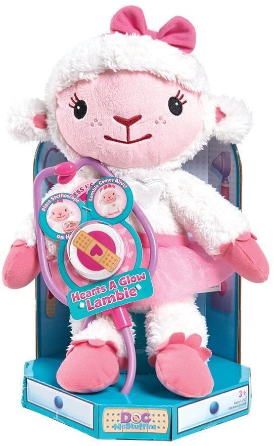 Disney Doc Mcstuffins Hearts-A-Glow Lambie Soft Toy - TOYBOX Toy Shop