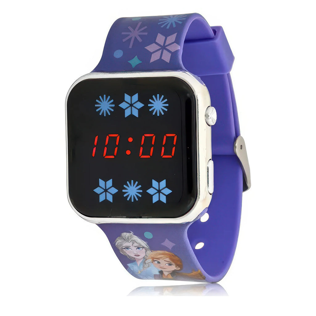 Disney Frozen Kid's Digital LED Purple Silicone Strap Watch - TOYBOX Toy Shop