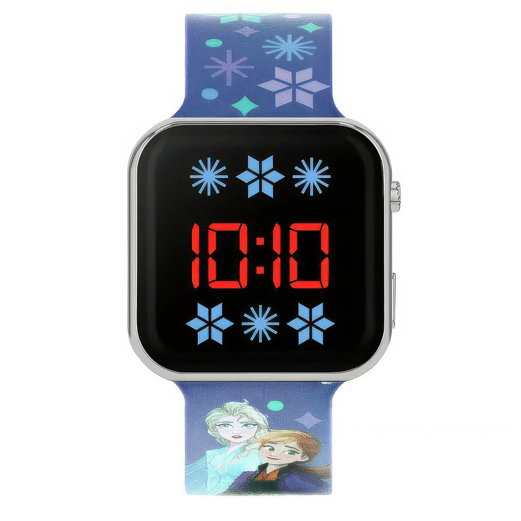 Disney Frozen Kid's Digital LED Purple Silicone Strap Watch - TOYBOX Toy Shop