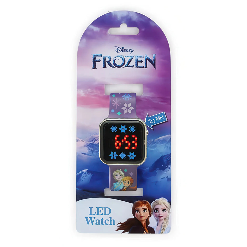 Disney Frozen Kid's Digital LED Purple Silicone Strap Watch - TOYBOX Toy Shop