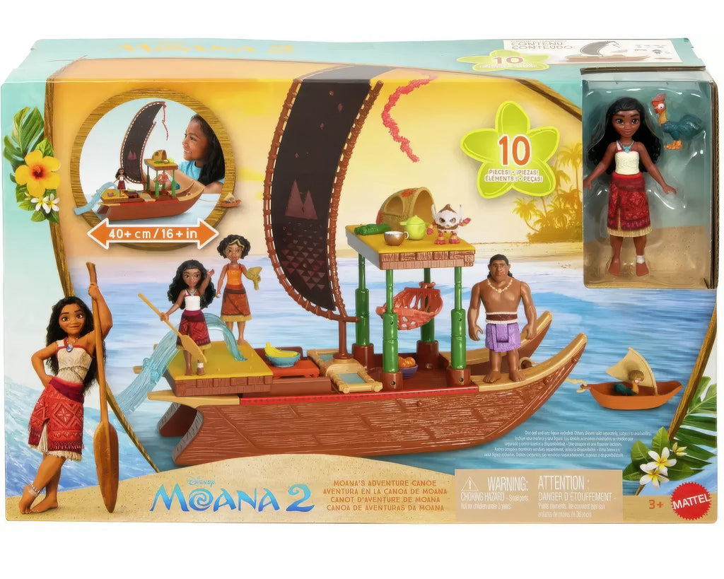 Disney Moana 2 Moana's Adventure Canoe Playset with Doll - TOYBOX Toy Shop