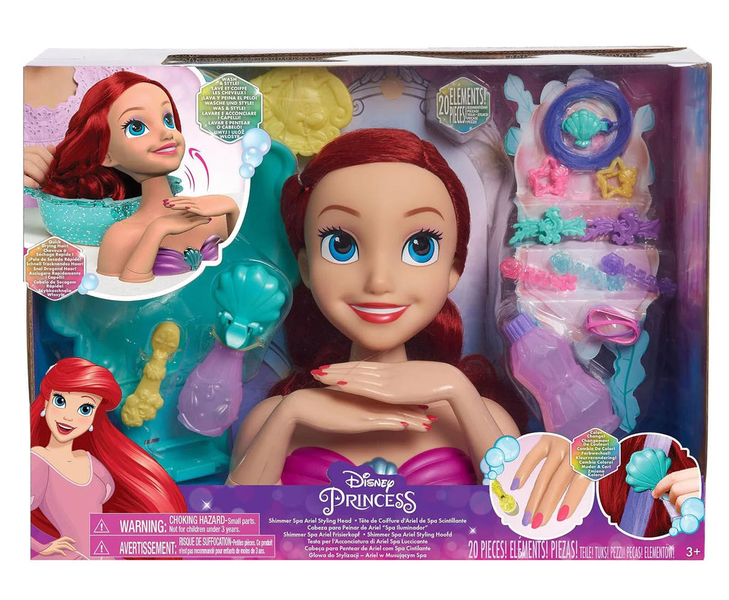 Disney Princess Feature Spa Styling Head - Ariel - TOYBOX Toy Shop