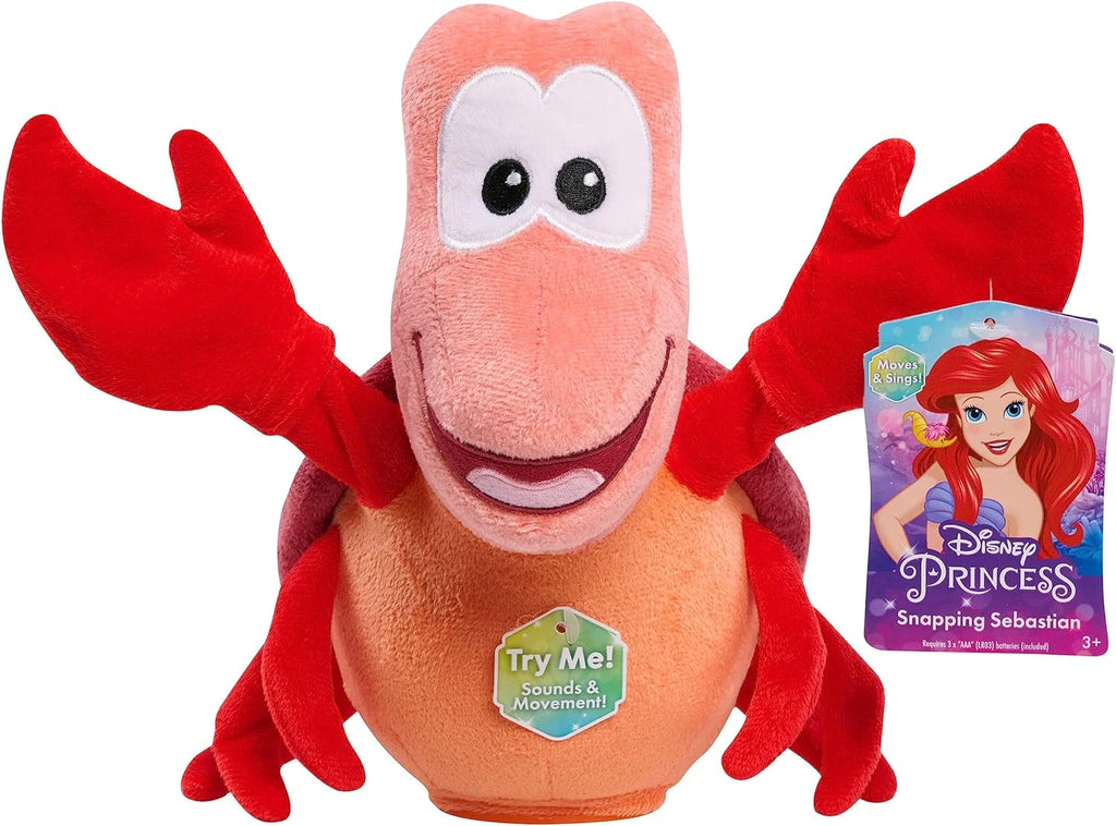 Disney Princess Snapping Sebastian Feature Plush - TOYBOX Toy Shop