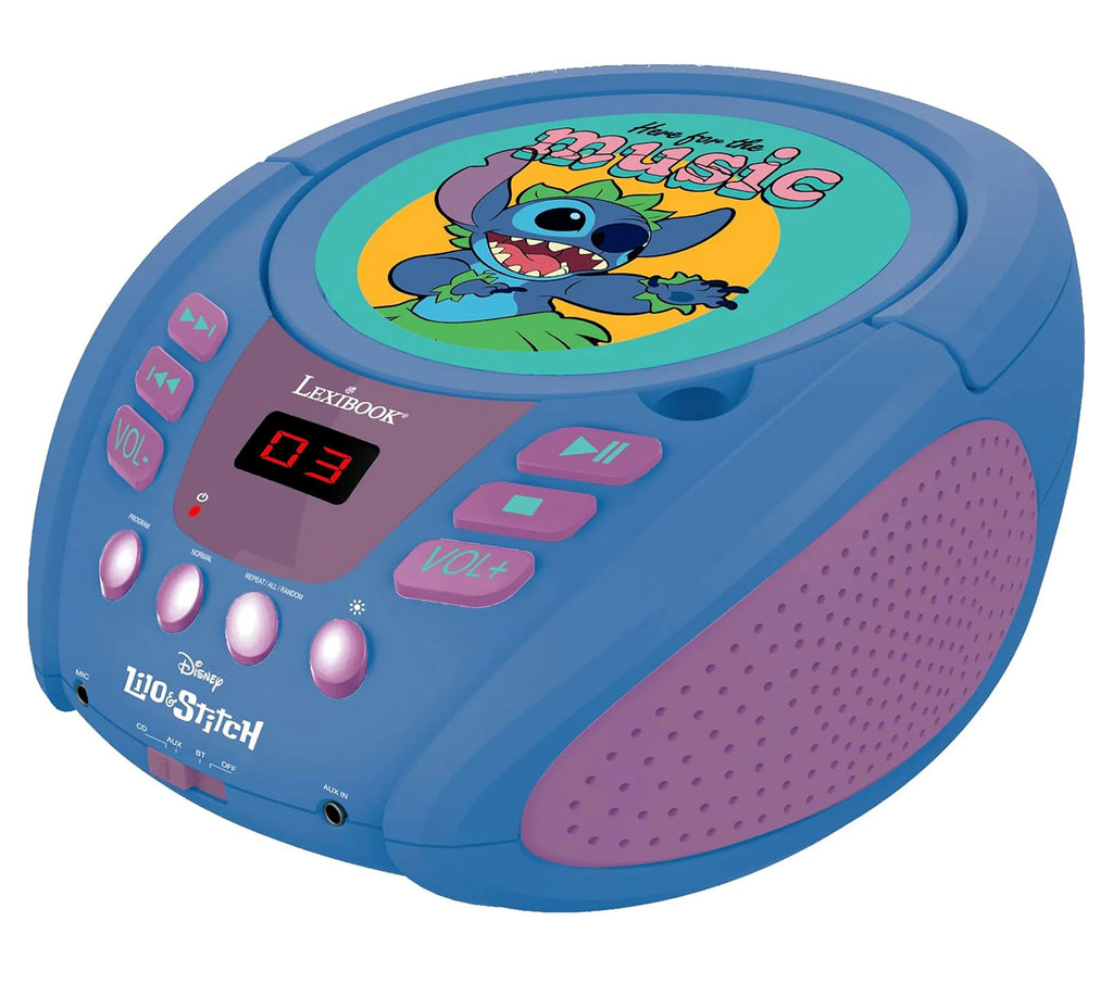 Disney Stitch Bluetooth CD Player with Lights - TOYBOX Toy Shop