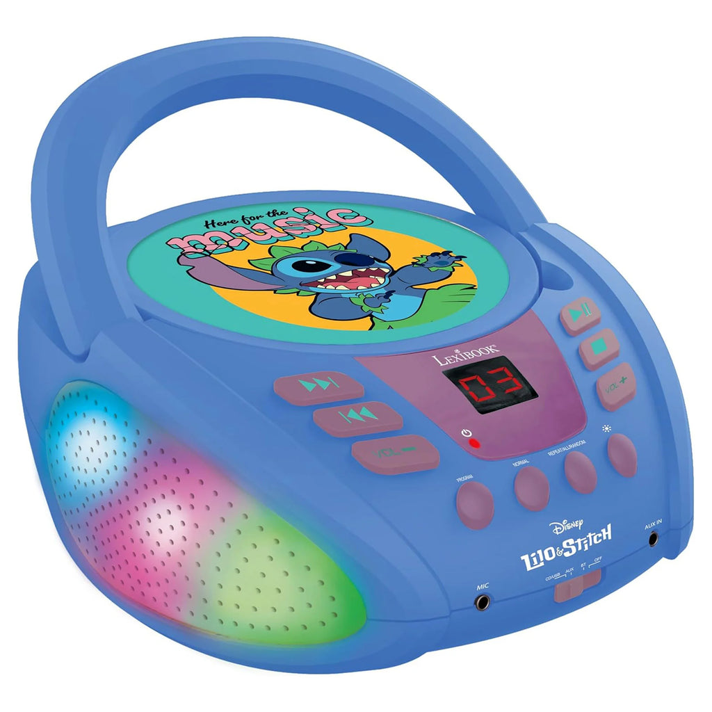 Disney Stitch Bluetooth CD Player with Lights - TOYBOX Toy Shop