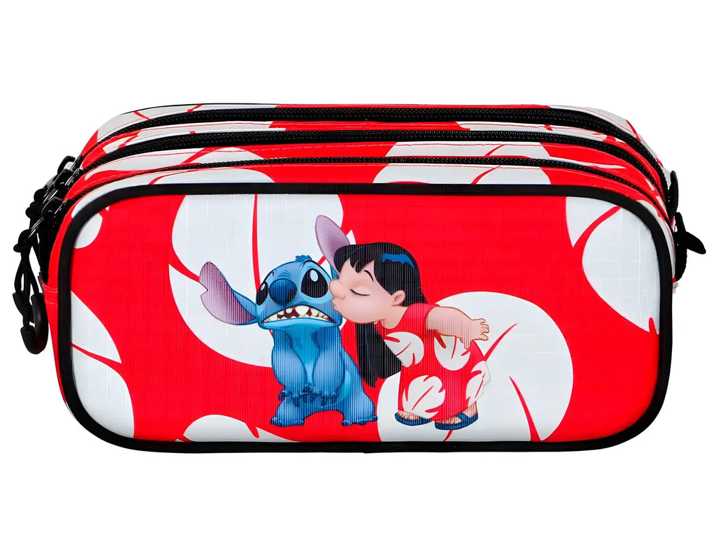 Disney Stitch Kiss Triple Pencil Case - TOYBOX Toy Shop