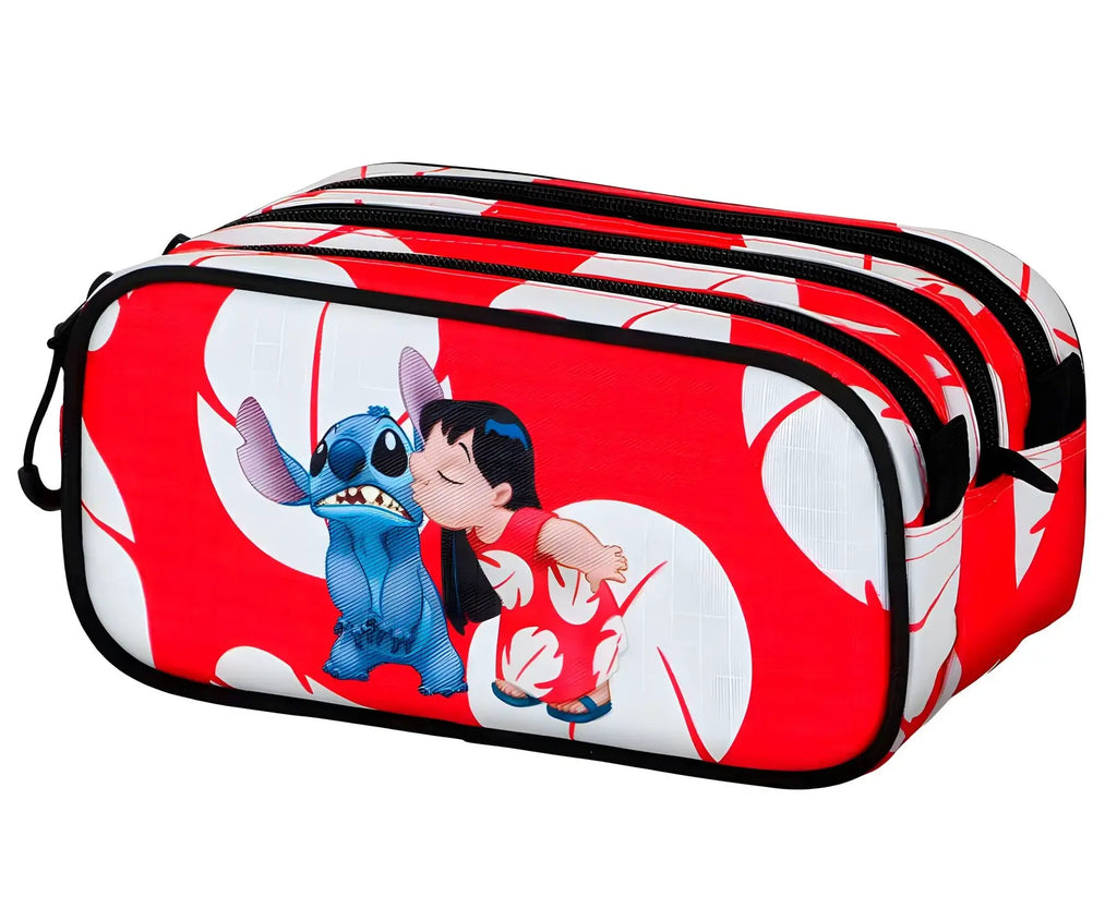 Disney Stitch Kiss Triple Pencil Case - TOYBOX Toy Shop