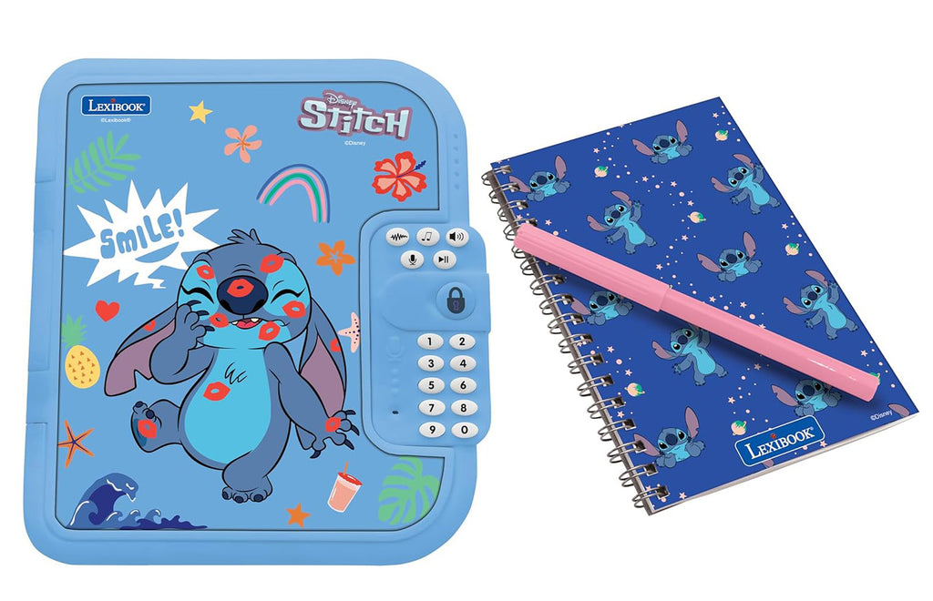 Lexibook Disney Stitch Secret Safe Electronic Notebook - TOYBOX Toy Shop