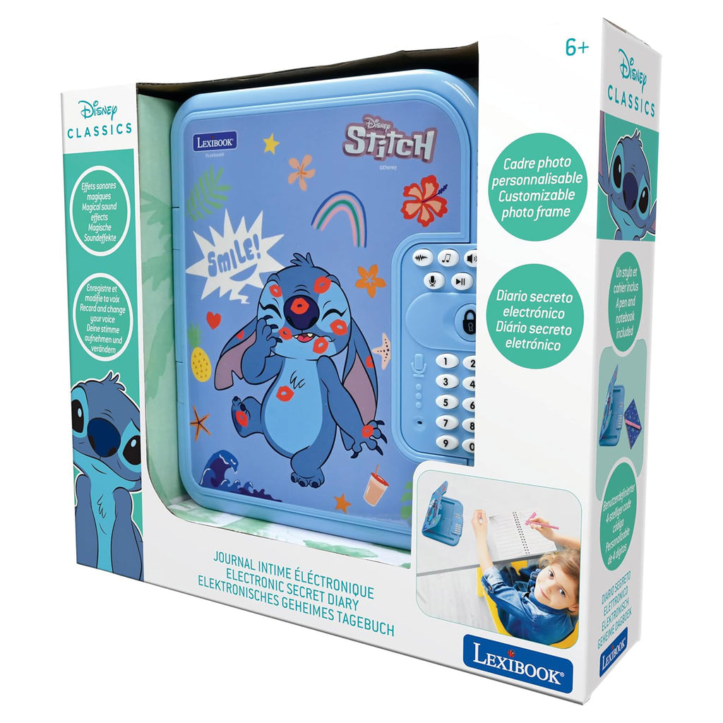 Lexibook Disney Stitch Secret Safe Electronic Notebook - TOYBOX Toy Shop