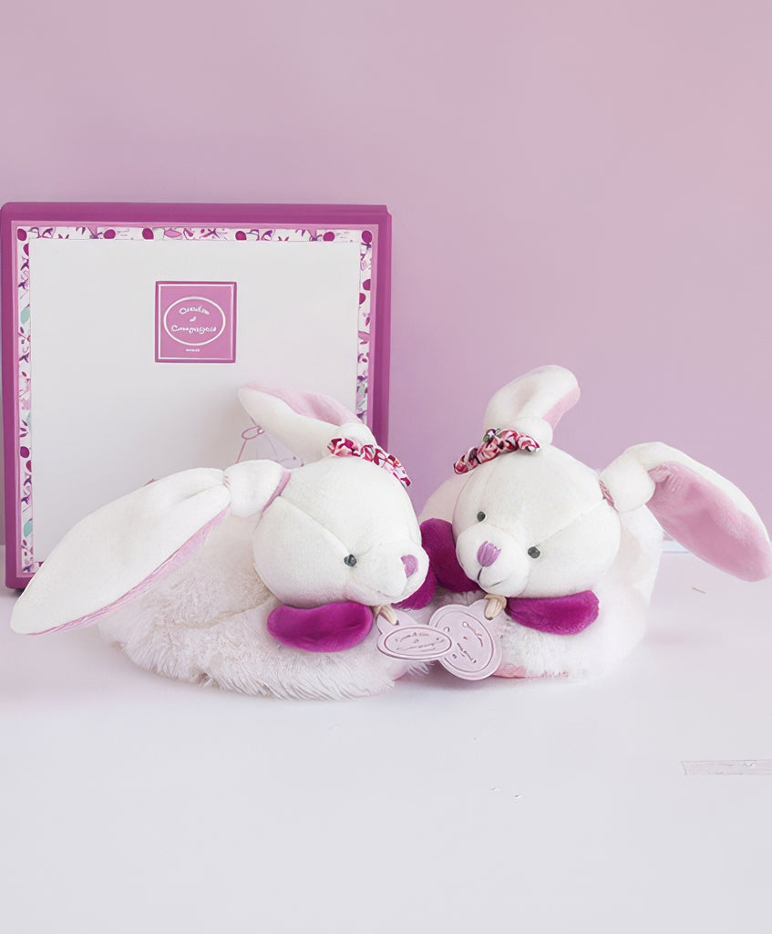 Doudou et Compagnie Cerise Baby Slippers with Rattles Cerise the Rabbit - TOYBOX Toy Shop