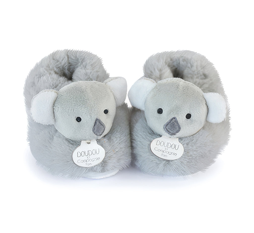 Doudou et Compagnie Unicef - Koala Plush Baby Slippers - 0-6 months - TOYBOX Toy Shop