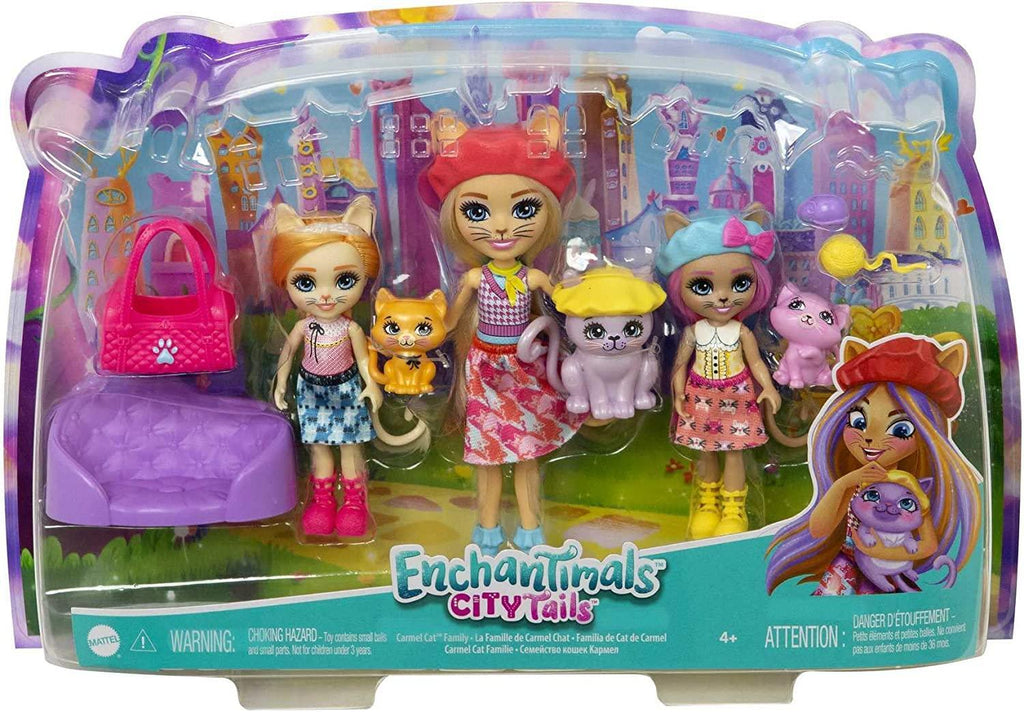 Enchantimals City Tails Carmel Cat Family - TOYBOX Toy Shop