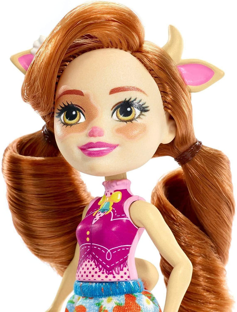 Enchantimals FXM77 Cailey Cow Doll (6 Inch), and Curdle Animal Friend Figure - TOYBOX Toy Shop