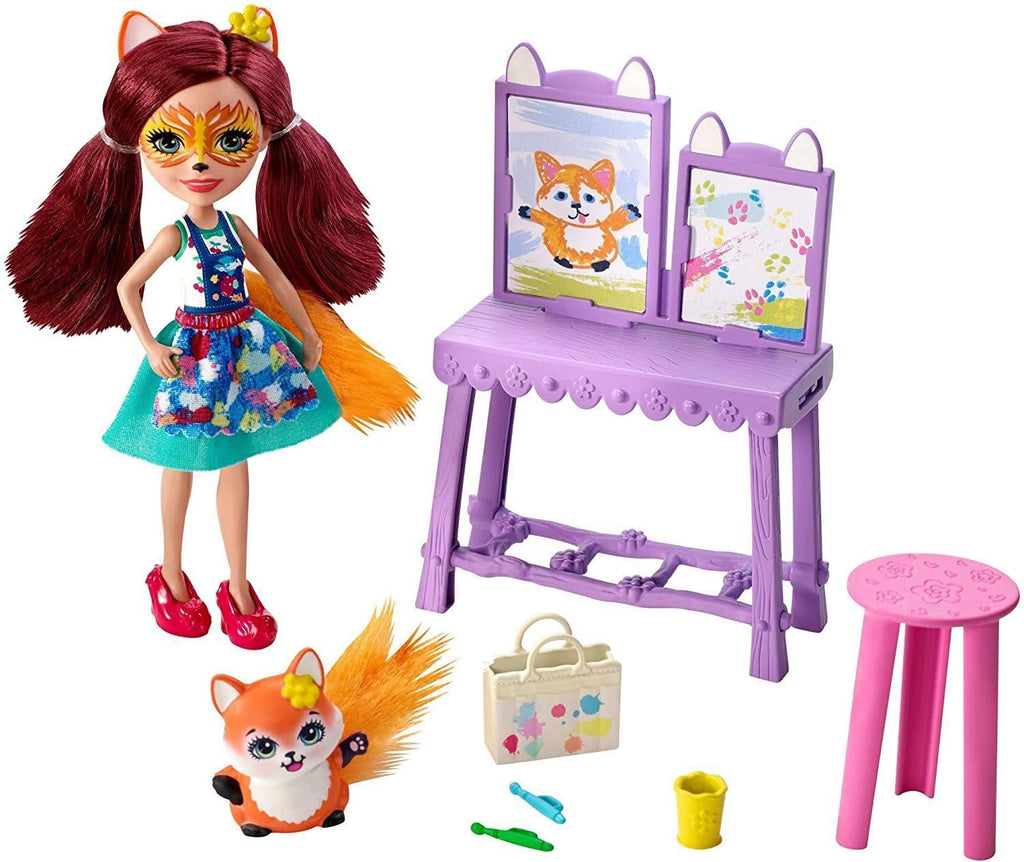Enchantimals GBX03 Art Studio Playset with Felicity Fox Doll - TOYBOX Toy Shop