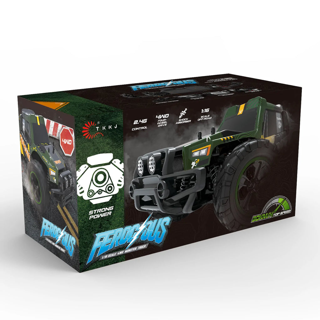 FEROCIOUS RC Remote Controlled Four-Wheel Drive Monster Truck - TOYBOX Toy Shop